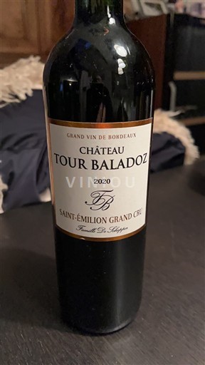 Burdeos Saint-Émilion Gran Cru Grand Cru Château Tour Baladoz 2020