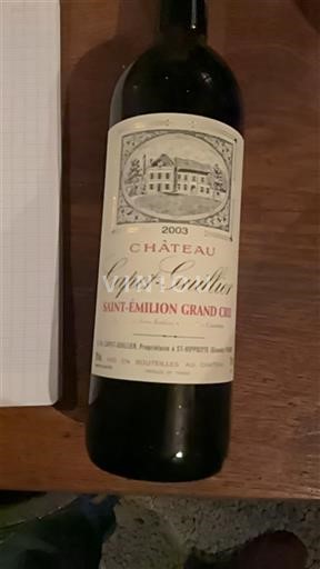 Bordeaux Saint-Émilion Grand Cru Grand Cru Château Capet Guillem 2003