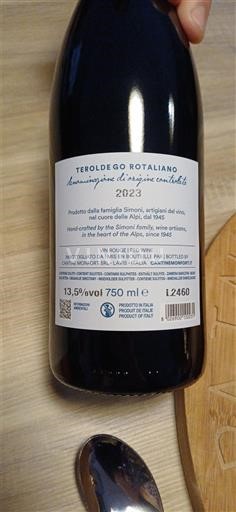 Trentino-Alto Adige Teroldego Rotaliano Cantina Mori Colli Zugna 2023