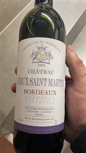 Bordeaux Château Vieux Saint Martin 2005