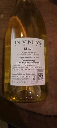 Languedoc-Roussillon Côtes de Thau In Vinhys ici 2024