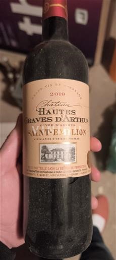 Bordeaux Saint-Émilion Château Hautes Graves d'Arthus d'Arthus 2019