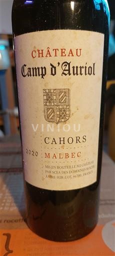 Sudoeste Cahors Château Camp d'Auriol Malbec 2020