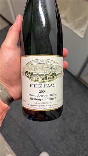 Mosela Fritz Haag Brauneberger Juffer Riesling Kabinett 2004