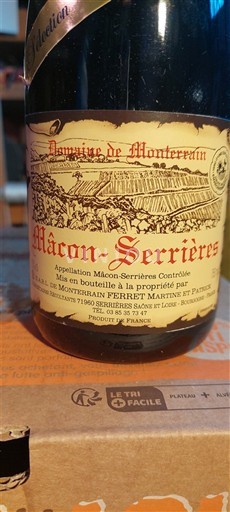 Burgundi Mâcon ja Mâcon-kylät Domaine Monterrain Ei vuosikertaa