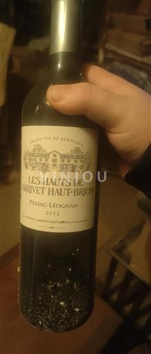 Bordeaux Pessac-Léognan Domaine Clarivet Haut-Brion Les Hauts de Clarivet Haut-Brion 2012
