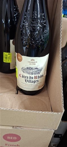 Rhônedalen Côtes-du-Rhône-Villages Chasaux Icke årgångsbetecknad