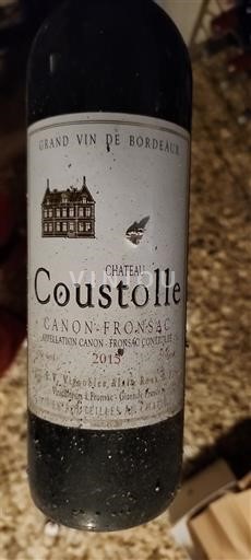 Bordoja Canon-Fronsac Château Coustolle 2015