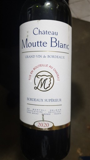 Bordeaux Bordeaux supérieur Château Moutte Blanc 2020
