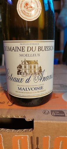 Vallée de la Loire Coteaux-d'ancenis Domaine Buisson Malvoisie Non Millésimé