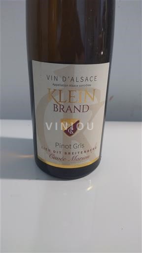 Alsasko Rulandské šedé Klein Brand Lieu dit BREITENBERG Marion 2018