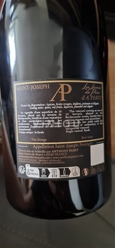 Rhône Valley Saint-Joseph Les Vins d'A. Paret Les larmes du père 2022