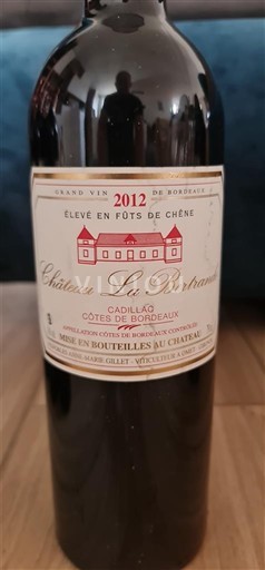 Bordeaux Cadillac Côtes de Bordeaux Château La Bertinerie 2012