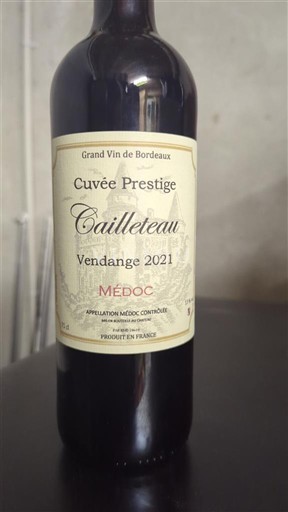 Bordeaux Médoc Cailleteau Prestige 2021