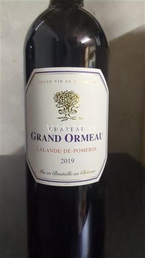 Bordéus Lalande-de-Pomerol Domaine Grand Ormeau 2019
