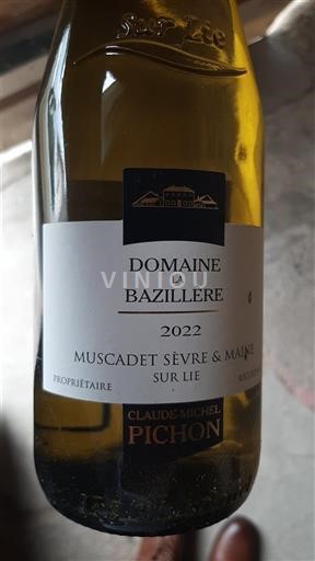 Dolina Loare Muscadet-sèvre-et-maine Domaine La Bazillère 2022