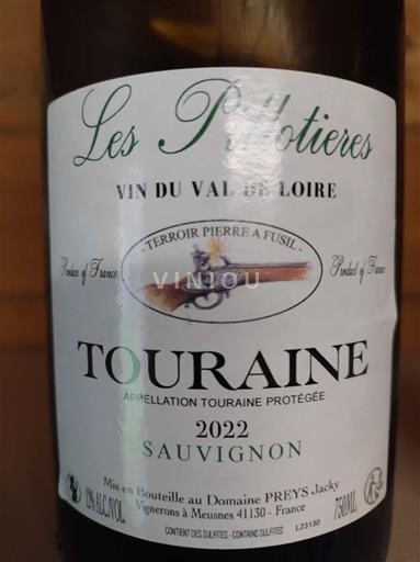 Dolina Loare Touraine Les Pallotières Terroir Pierre à Fusil 2022