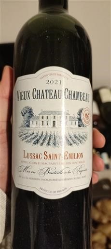 Bordeaux Lussac-saint-émilion Château Vieux Château Chambeau 2021