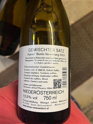 Bassa Austria Weinviertel DAC Weingut Lehner Minkowitsch Agnes’ Bunte Verwirrung 2024