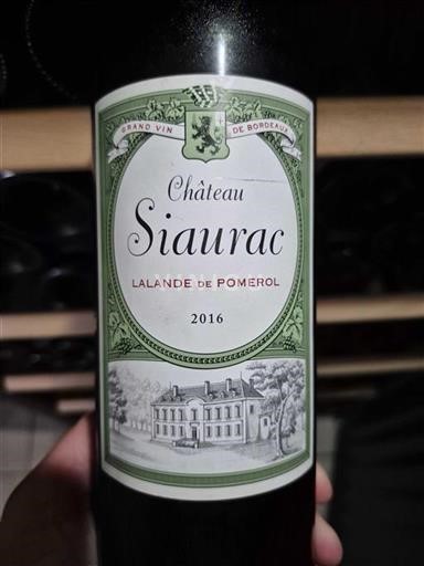 Bordéus Lalande-de-Pomerol Château Siaurac 2016