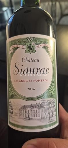 Burdeos Lalande-de-Pomerol Château Siaurac 2016