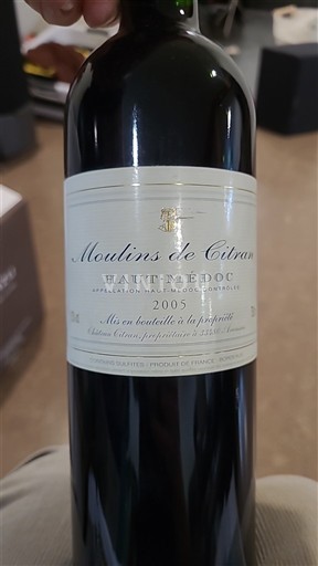 Bordeaux Haut-Médoc Moulins de Citran 2005