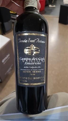 Veneto Amarone della Valpolicella Tenuta Sant'Antonio Campo dei Gigli 2006