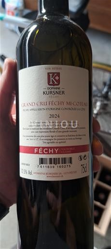 Vaud La Côte AOC Domaine Kursner Grand Cru Féchy Mi-Coteau 2024