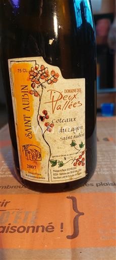 Loiretal Coteaux-du-Layon Domaine S Deux Vallées Saint Aubin 2007