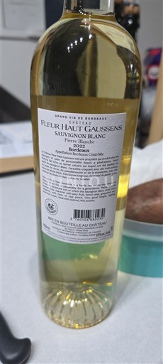 Bordeaux Château Fleur Haut Gaussens Sauvignon Blanc 2022