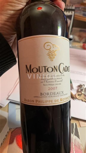 Vinos Rouge sec Mouton Cadet Baron Philippe de Rothschild 2007 Francia Burdeos Bordeaux AOC