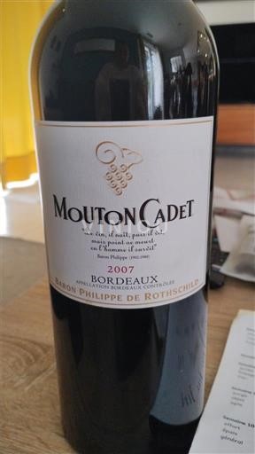 Bordeaux Baron Philippe de Rothschild Mouton Cadet 2007