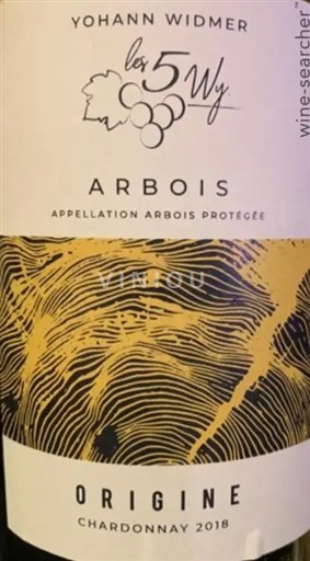 Wines Blanc sec Origine Yohann Widmer les 5 Wy 2022 France Jura Arbois AOC