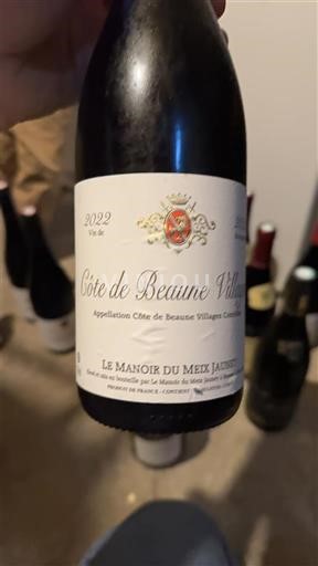 Vine Rouge sec Le Manoir du Meix Jault 2022 Frankrig Bourgogne Côte de Beaune Villages AOC