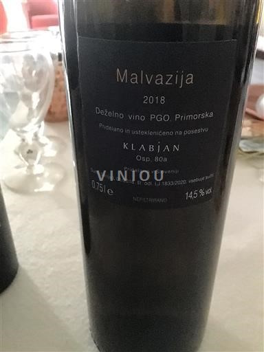 Primorska Klabjan Malvazija 2018