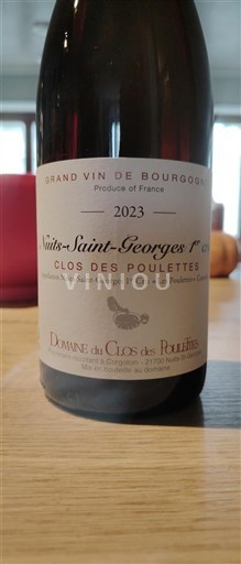 Burgundy Nuits-Saint-Georges Premier Cru Domaine Clos des Poulettes Clos des Poulettes 2023
