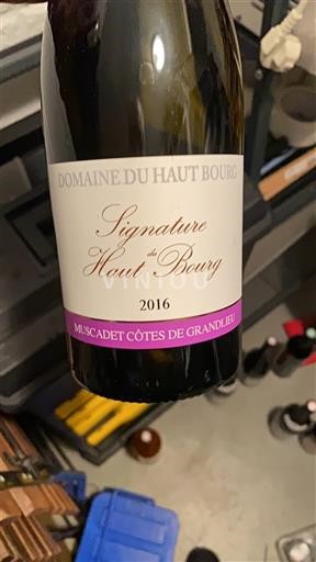 Loire Valley Muscadet Côtes de Grand Lieu Domaine Haut Bourg Signature du Haut Bourg 2016
