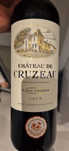Bordeaux Pessac-Léognan Château Cruzeau 2019