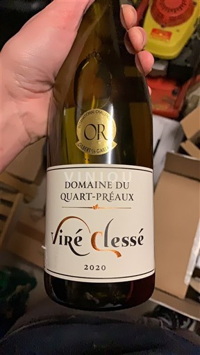 Bourgogne Viré-clessé Domaine Quart-Préaux 2020