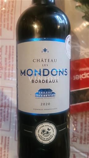 Bordeaux Château Les Mondons 2020