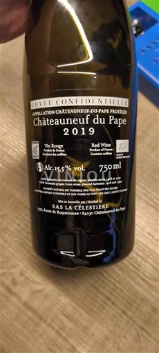 Vallée du Rhône Châteauneuf-du-pape La Célestière Confidentielle 2019