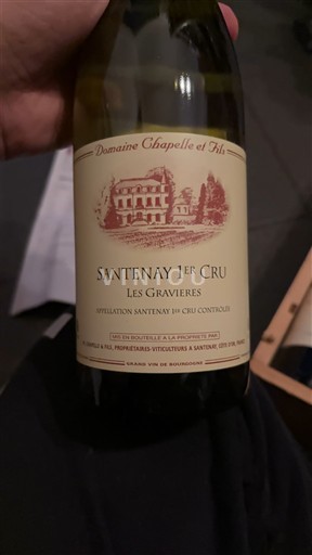 Burgundi Santenay Premier Cru Domaine Chapelle et Fils Les Gravières 2018