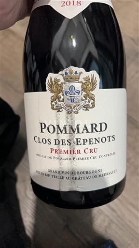 Burgundy Pommard Premier Cru Château Meursault Clos des Epenots 2018