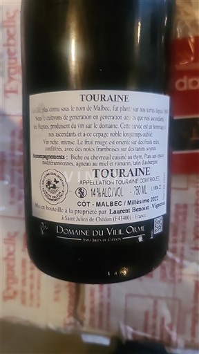 Údolí Loiry Touraine Domaine Vieil Orme  des Hugues 2022