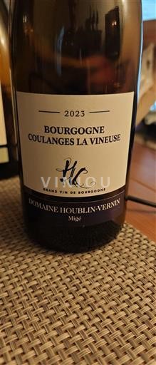 Bourgogne Bourgogne Coulanges-la-Vineuse Domaine Houblin-Vernen 2023
