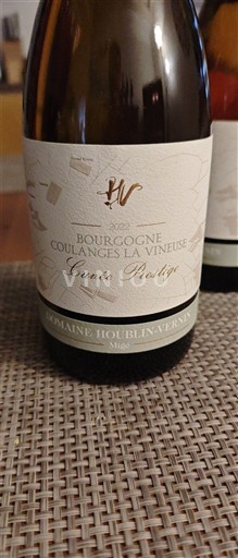 Bourgogne Bourgogne Coulanges-la-Vineuse Domaine Houblin-Vernin Prestige 2022