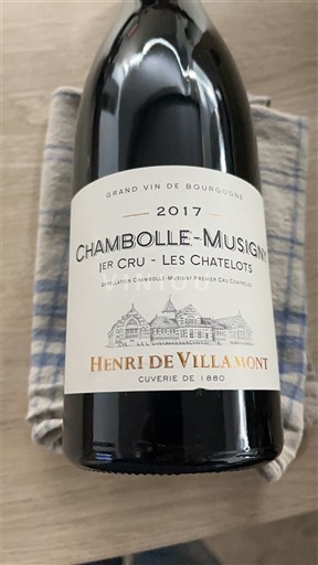 Burgundsko Chambolle-Musigny Premier Cru Henri de Villamont Les Chatelets 2017
