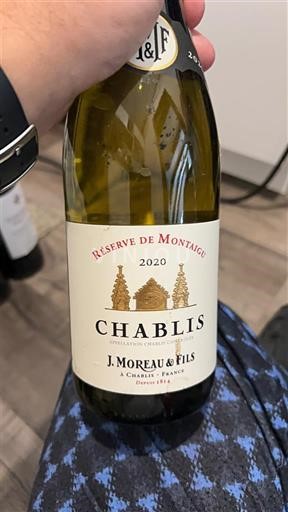 Burgund Chablis J. Moreau & Fils Réserve de Montaigu 2020