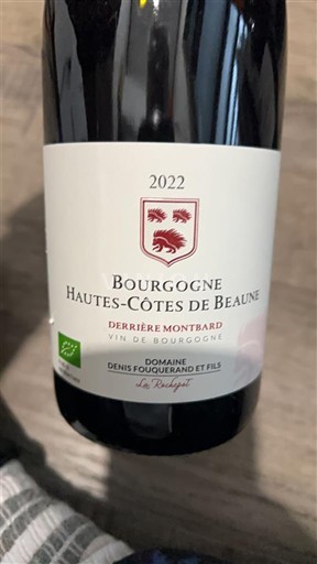 Bourgogne Ospecificerad Domaine Nis Fouquerand et Fils Derrière Montbard 2022