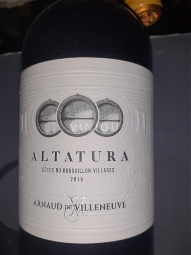 Roussillon Côtes du Roussillon Villages Arnaud de Villeneuve Altatura 2019